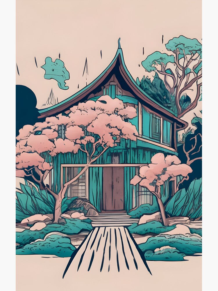 Thumbnail 4 of 4, Samsung Galaxy Phone Case, Old Traditional Thailand house Baan, minimalistic ink drawing designed and sold by Patricks-Art.