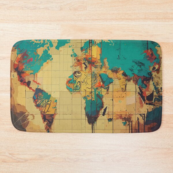 Item preview, Street art earth map designed and sold by TomFrontierArt.