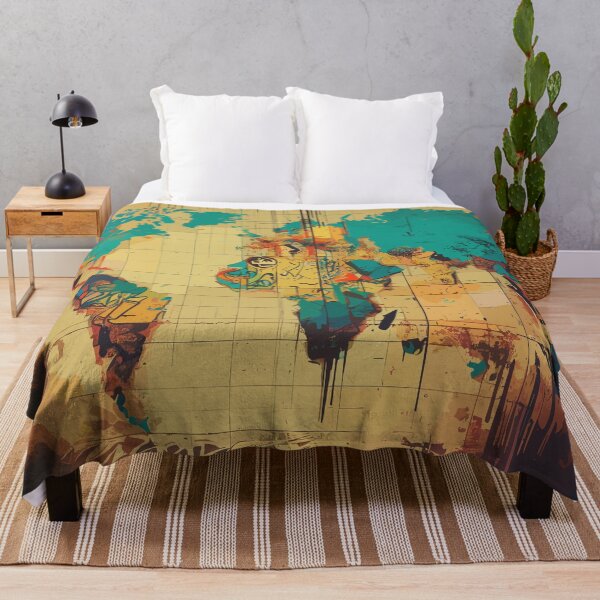 Item preview, Street art earth map designed and sold by TomFrontierArt.