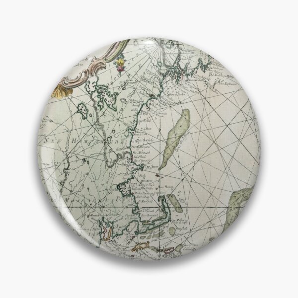 Item preview, Vintage New England to Canada Coastal Map (1757) designed and sold by BravuraMedia.