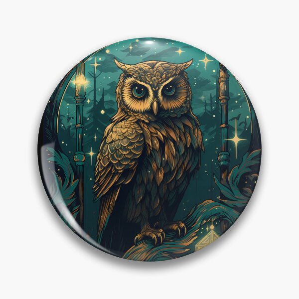 Artikelvorschau, Gothic Owl Lovers Dunkelblaue Sternennacht entworfen und verkauft von AwakenedSoul.