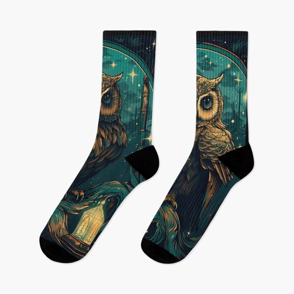 Item preview,  Gothic Owl Lovers Dark Blue Starry Night designed and sold by AwakenedSoul.