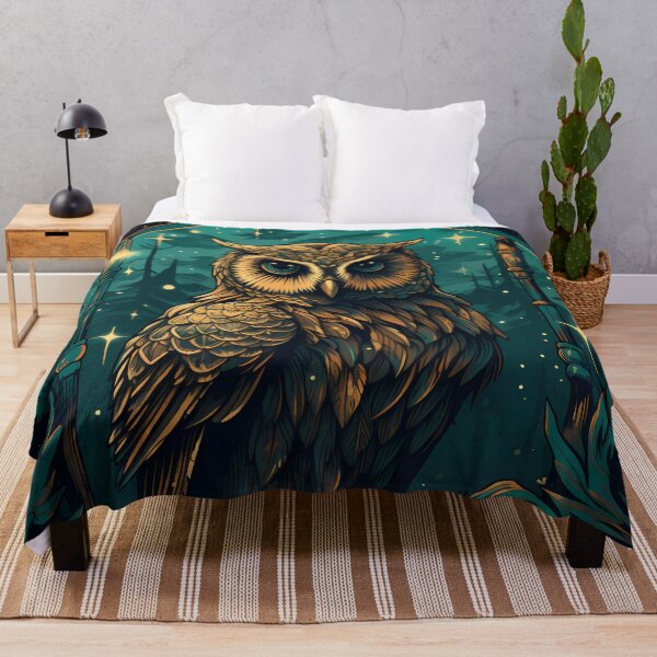 Artikelvorschau, Gothic Owl Lovers Dunkelblaue Sternennacht entworfen und verkauft von AwakenedSoul.