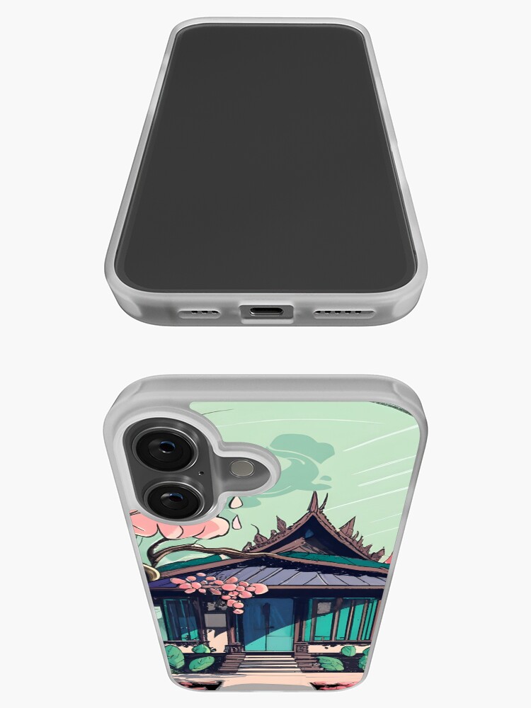 Thumbnail 3 of 5, iPhone Case, Old Traditional Thailand house Baan Drawing designed and sold by Patricks-Art.