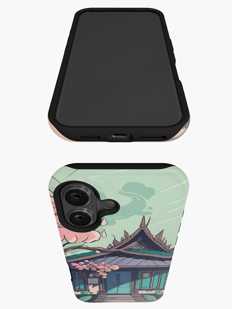 Thumbnail 3 of 4, iPhone Case, Old Traditional Thailand house Baan Drawing designed and sold by Patricks-Art.