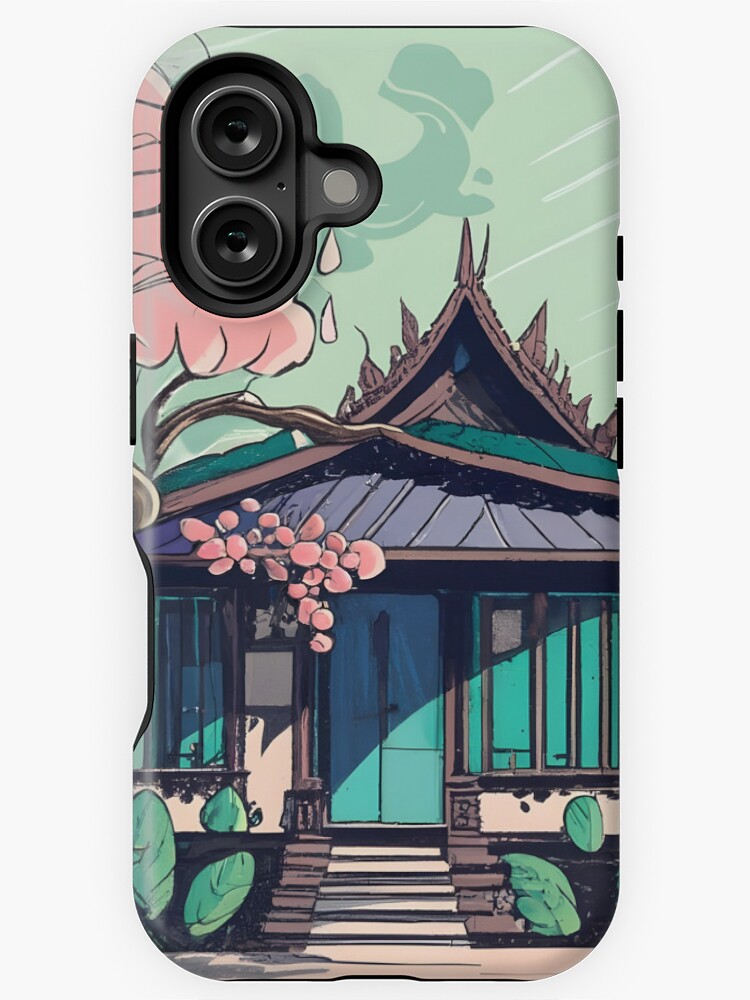 Thumbnail 1 of 4, iPhone Case, Old Traditional Thailand house Baan Drawing designed and sold by Patricks-Art.