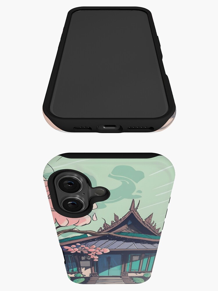 Thumbnail 3 of 4, iPhone Case, Old Traditional Thailand house Baan Drawing designed and sold by Patricks-Art.
