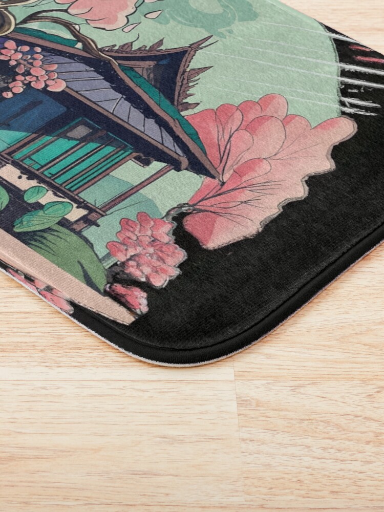 Thumbnail 3 of 6, Bath Mat, Old Traditional Thailand house Baan Drawing designed and sold by Patricks-Art.