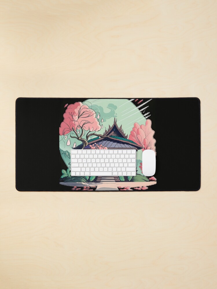 Thumbnail 1 of 5, Mouse Pad, Old Traditional Thailand house Baan Drawing designed and sold by Patricks-Art.
