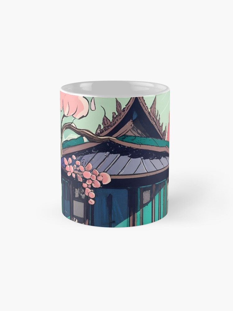 Thumbnail 4 of 6, Coffee Mug, Old Traditional Thailand house Baan Drawing designed and sold by Patricks-Art.
