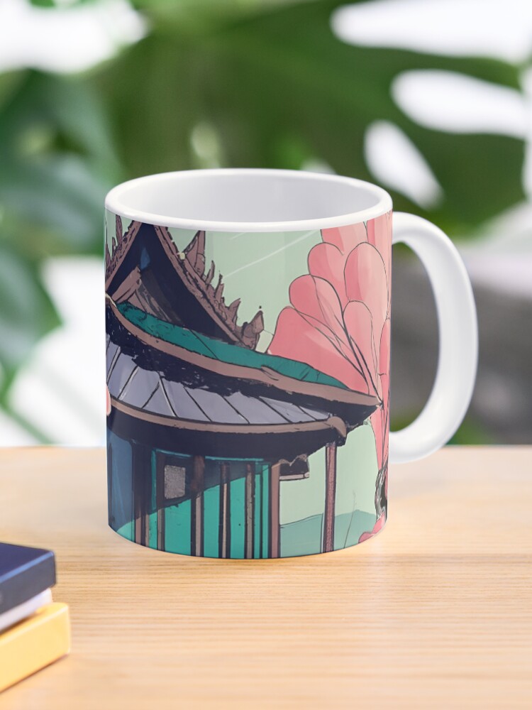Thumbnail 1 of 6, Coffee Mug, Old Traditional Thailand house Baan Drawing designed and sold by Patricks-Art.