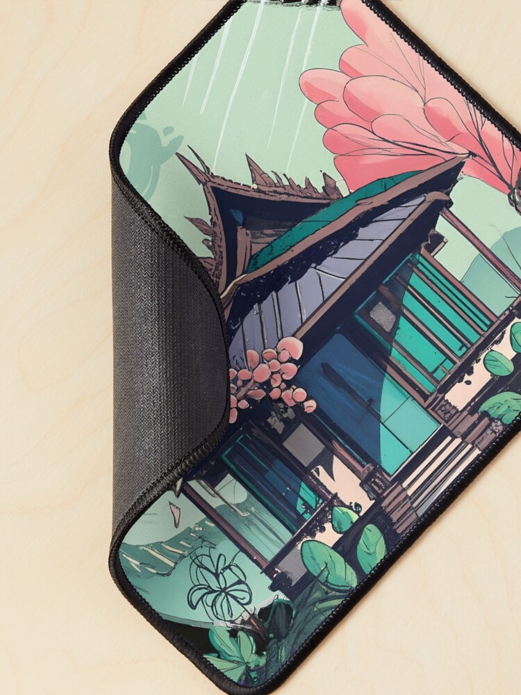 Thumbnail 2 of 5, Mouse Pad, Old Traditional Thailand house Baan Drawing designed and sold by Patricks-Art.