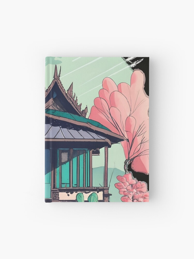 Thumbnail 1 of 3, Journal, Old Traditional Thailand house Baan Drawing designed and sold by Patricks-Art.