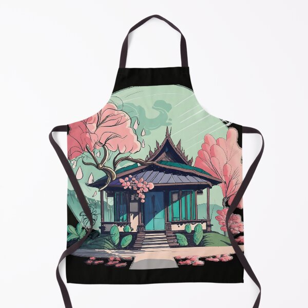 Item preview, Old Traditional Thailand house Baan Drawing designed and sold by Patricks-Art.