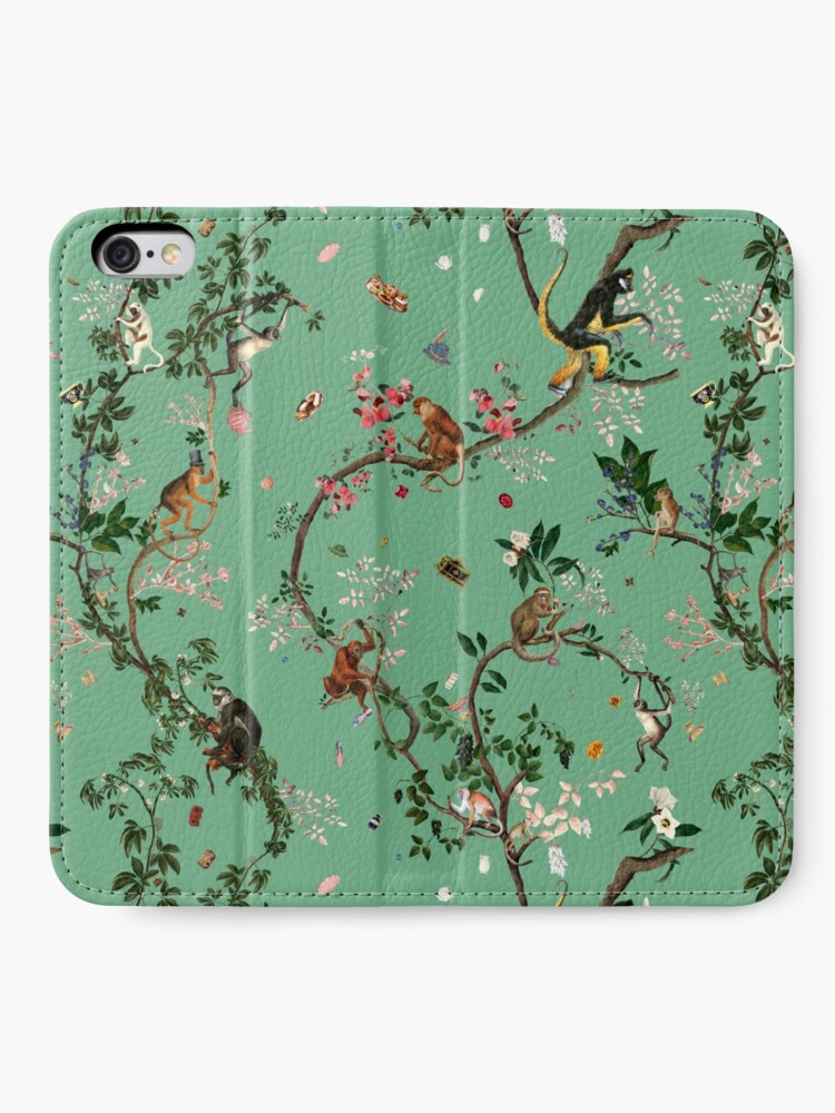Alternate view of Monkey World Green iPhone Wallet