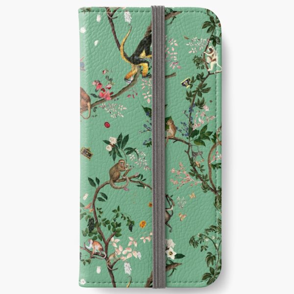 Monkey World Green iPhone Wallet