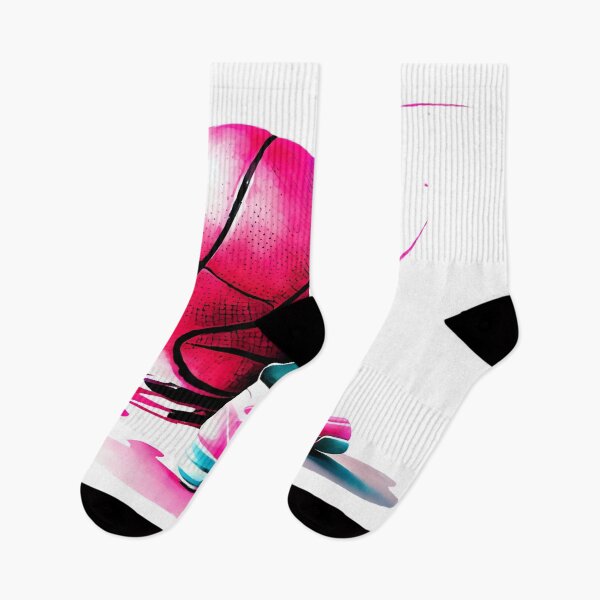 Item preview, Basketball Pink Black Leather Stitching Logo Modern Elegant Shoe designed and sold by Print-Online.
