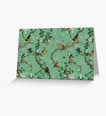 Monkey World Green Greeting Card