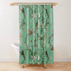 Monkey World Green Shower Curtain