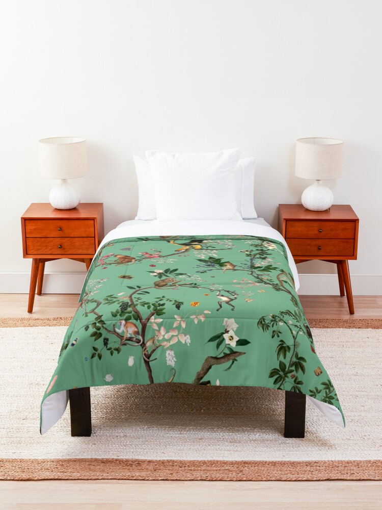 Alternate view of Monkey World Green Comforter