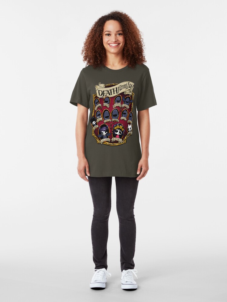 Alternate view of Death Family Tree - The Life of Ethel Death Slim Fit T-Shirt