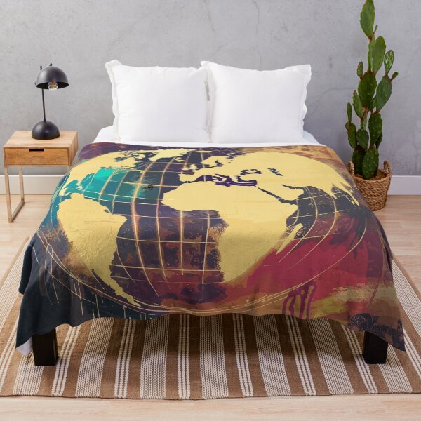 Item preview, Street art globe world map designed and sold by TomFrontierArt.
