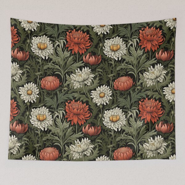 Item preview, Red and White Strawflowers designed and sold by VintageFlorals.