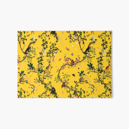 Monkey World Yellow Art Board Print