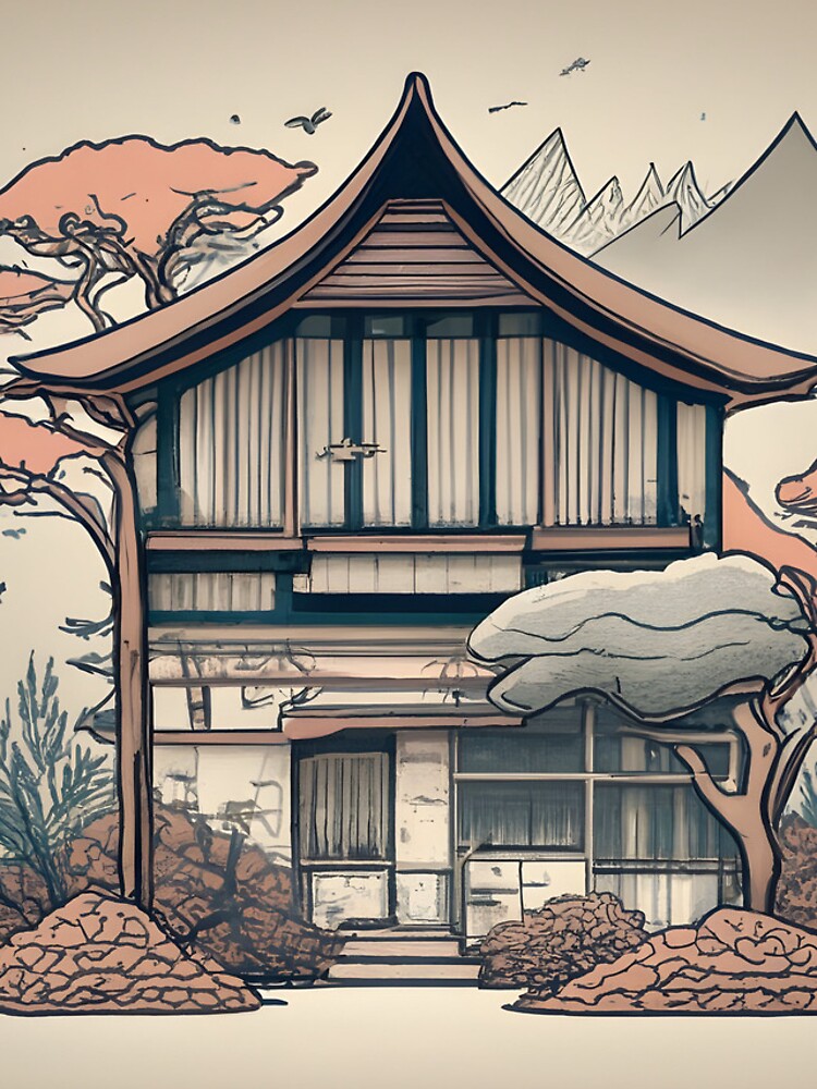 Thumbnail 4 of 4, iPhone Case, Old Traditional Indonesia house Rumah Adat, minimalistic ink drawing designed and sold by Patricks-Art.