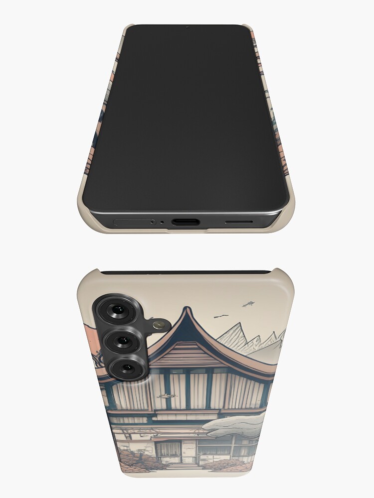 Thumbnail 3 of 4, Samsung Galaxy Phone Case, Old Traditional Indonesia house Rumah Adat, minimalistic ink drawing designed and sold by Patricks-Art.