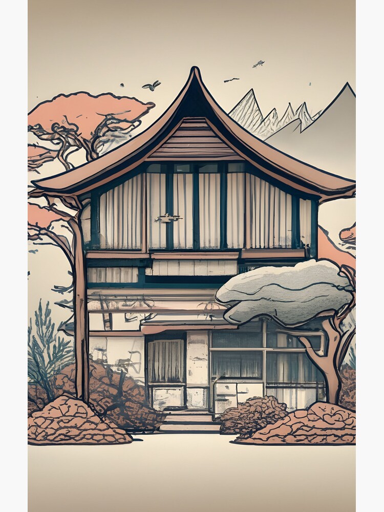 Thumbnail 4 of 4, Samsung Galaxy Phone Case, Old Traditional Indonesia house Rumah Adat, minimalistic ink drawing designed and sold by Patricks-Art.