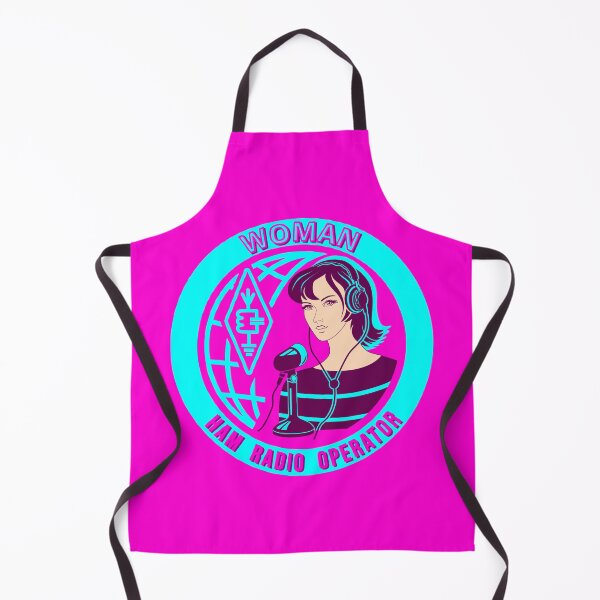 Item preview, Woman HAM Radio Operator - pink-cyan style designed and sold by tuzlay.