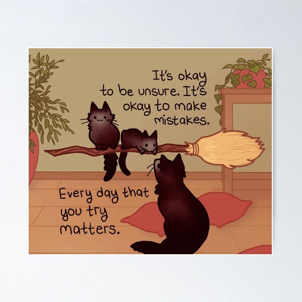 Item preview, Mama Cat Teaching Kittens to Be a Witch's Companion designed and sold by thelatestkate.
