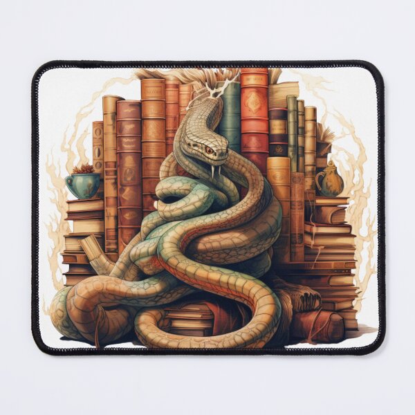 Item preview, Librarian Snake coiled around a shelf of books designed and sold by yourfavdraw.