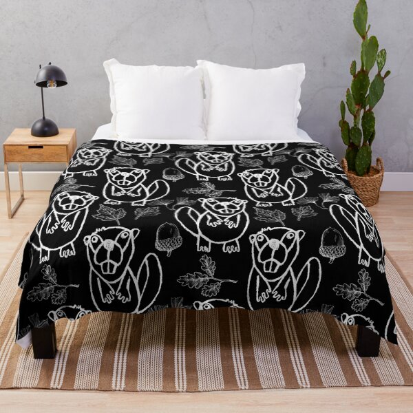Item preview, Beaver Line Art Pattern, Wildlife Animal designed and sold by badlydrawnbabe.