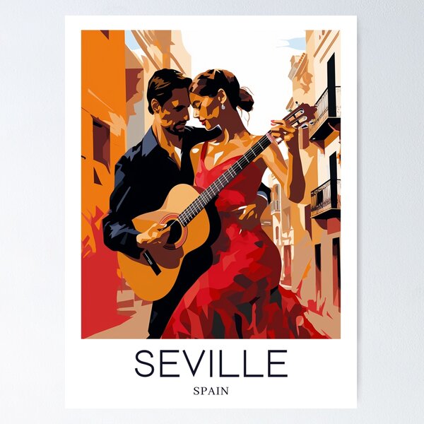 Item preview, A Pop Art Travel Print of Seville - Spain  designed and sold by StudioRedKoala.