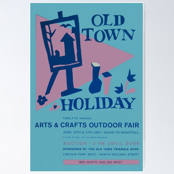 Item preview, 1961 Old Town Art Fair designed and sold by Old Town Triangle Association.