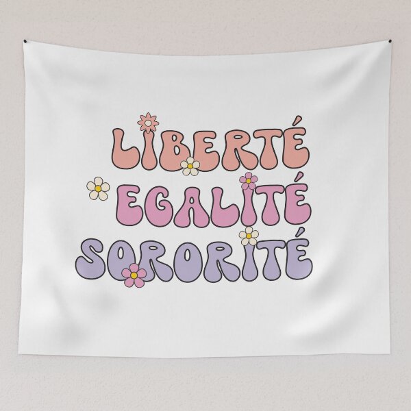 Item preview, Liberte Egalite Sororite flower power designed and sold by RetroPrints.