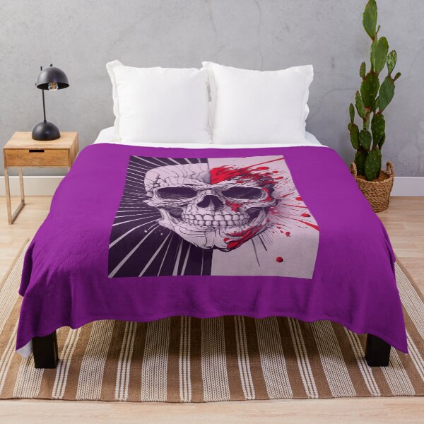 Item preview, Abstract Skull, Black and White Design, blood, Goth Art designed and sold by bubblylive.