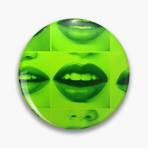 Item preview, green lips collage designed and sold by silent-violin.