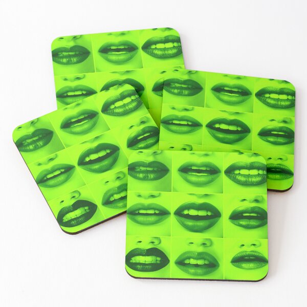 Item preview, green lips collage designed and sold by silent-violin.