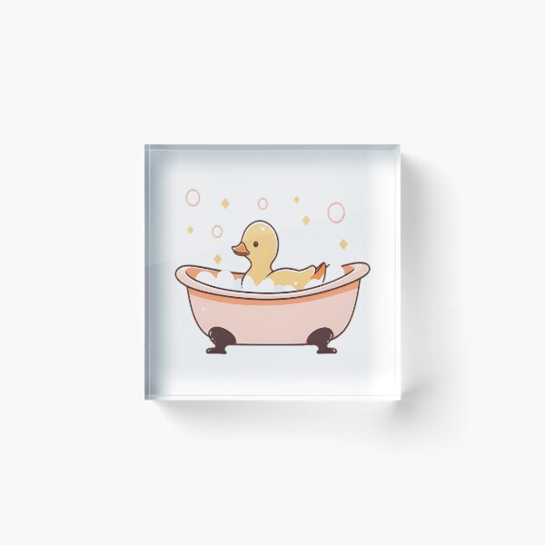 Item preview, Bathe Time Bliss - Duck Relaxes in Bubbles designed and sold by alaa-mously.