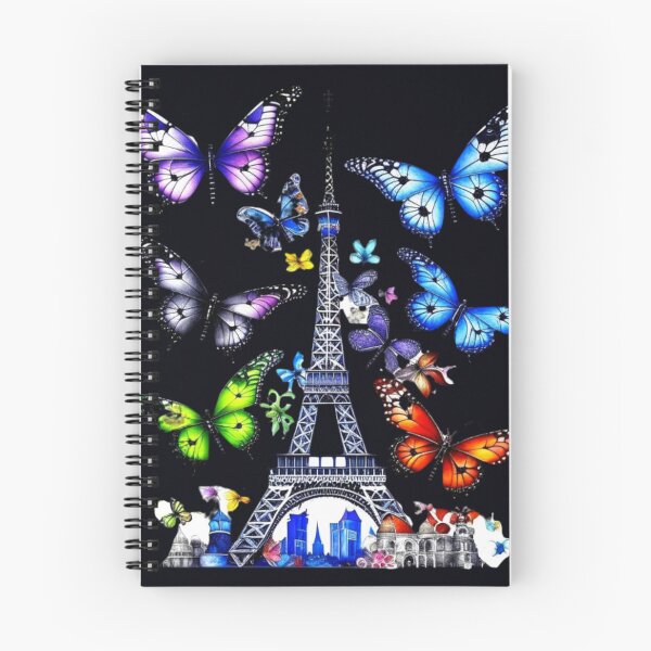 Item preview, Rainbow butterflies fly over the Eiffel Tower in Paris. designed and sold by Natalia-Vlad.
