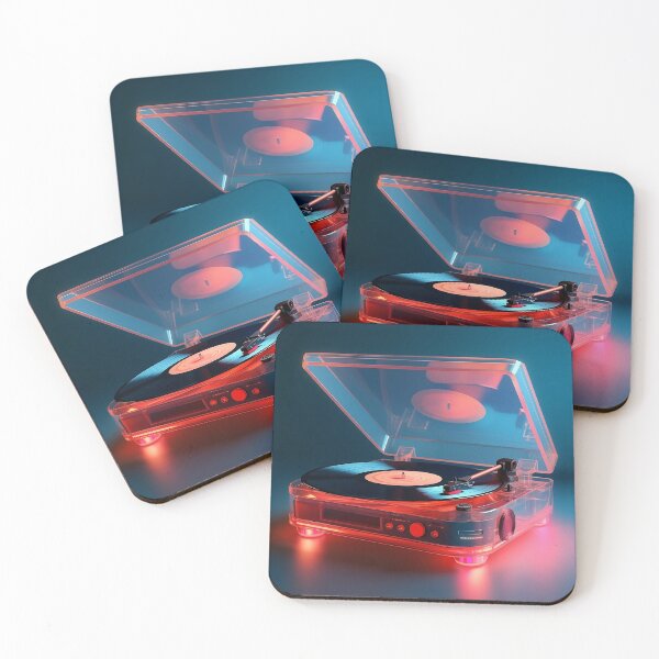 Item preview, Tocadiscos retro con iluminación ambiental designed and sold by FarOutTees.