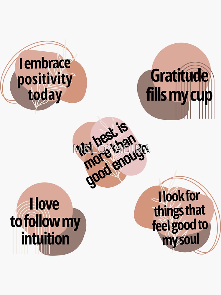 Affirmation Stickers Positive Stickers Do What Makes You Happy Trying My  Best Be Kind to Yourself Have a Nice Day You Are Enough 