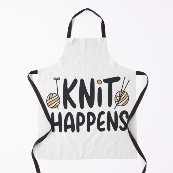 Item preview, KNIT HAPPENS FUNNY TYPOGRAPHY designed and sold by KENYA HOGAN.