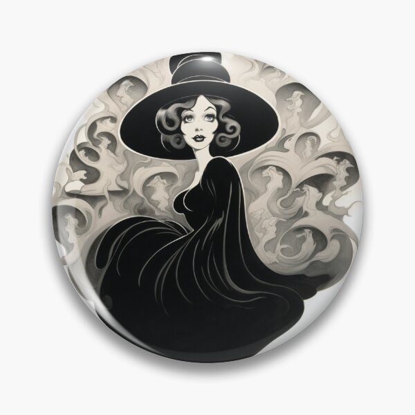 Item preview, Classy witch expressionist art style for Halloween witchcraft wicca Magick Occult  designed and sold by Baba  Yaga's Cards.