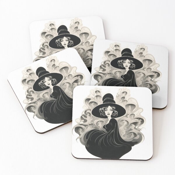 Item preview, Classy witch expressionist art style for Halloween witchcraft wicca Magick Occult  designed and sold by Baba  Yaga's Cards.