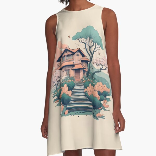 Item preview, Old Traditional Indonesia house Rumah Adat Drawing designed and sold by Patricks-Art.
