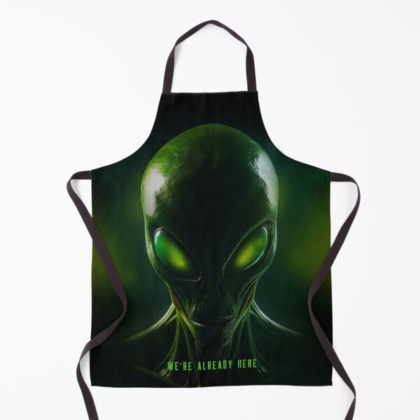 Item preview, We're Already Here Green Eyed Alien Digital Art designed and sold by 67prints.